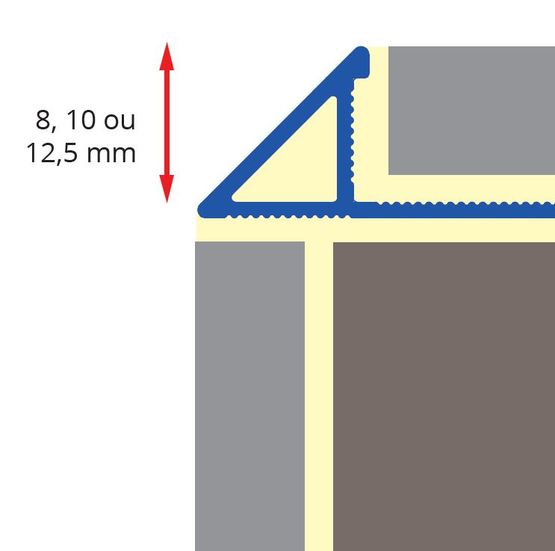 Profilé d’arrêt triangulaire pour la décoration et la protection des angles carrelés | TRIANGULAIRE  - produit présenté par MAT INTER