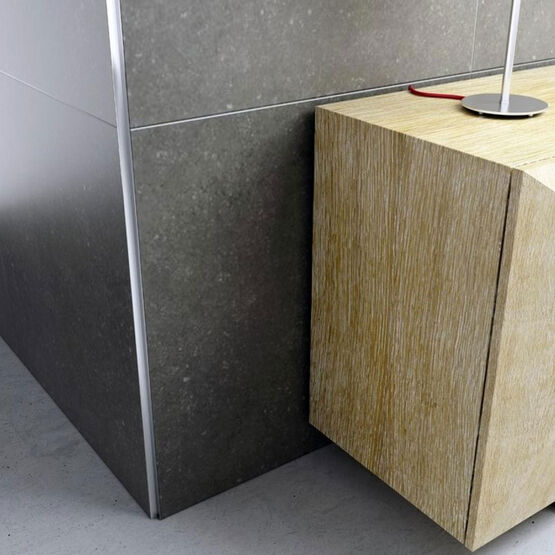 Profilé de finition pour angles sortants céramique | CERFIX PROANGLE AX – M DESIGN en aluminium anodisé ou thermolaqué