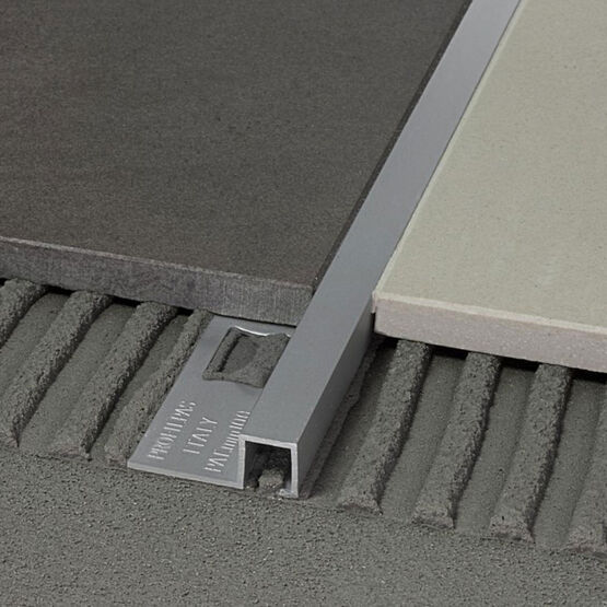Profilé de nez de marche antidérapant | CERFIX PROSTEP SA-SB en aluminium avec insert PVC