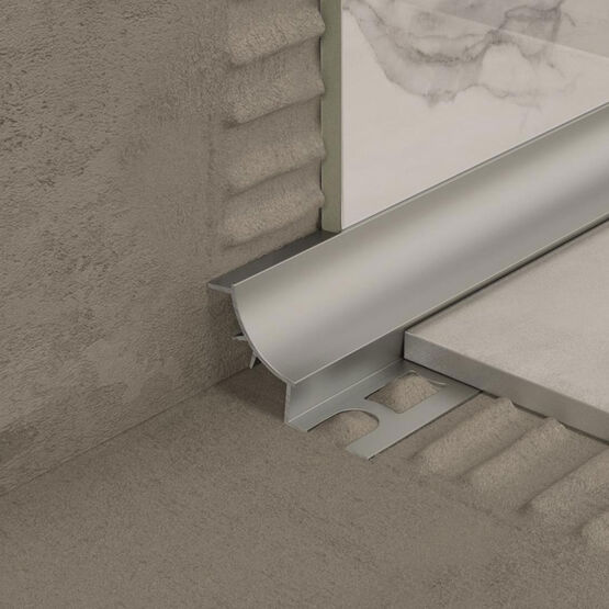 Profilé de raccord mur-sol pour sols LVT | CERFIX PROROUND M en aluminium ou acier inoxydable