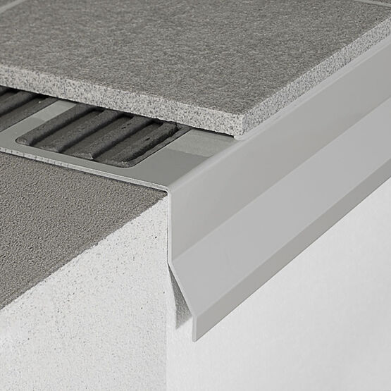 Profilé de nez de marche antidérapant | CERFIX PROSTEP SA-SB en aluminium avec insert PVC