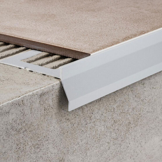 Profilé de nez de marche antidérapant | CERFIX PROSTEP SA-SB en aluminium avec insert PVC