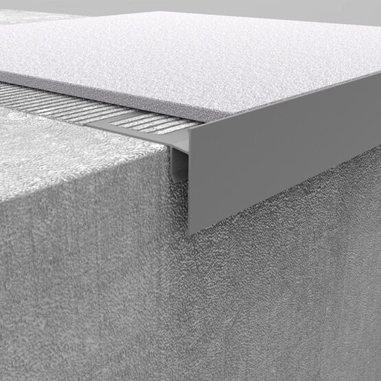 Profilé de rive pour balcons et terrasses | CERFIX PROTEC CPQV en aluminium laqué avec drainage renforcé