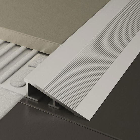 Profilé de transition pour sols de différents niveaux | CERFIX PRONIVEL PB en aluminium, inox ou laiton