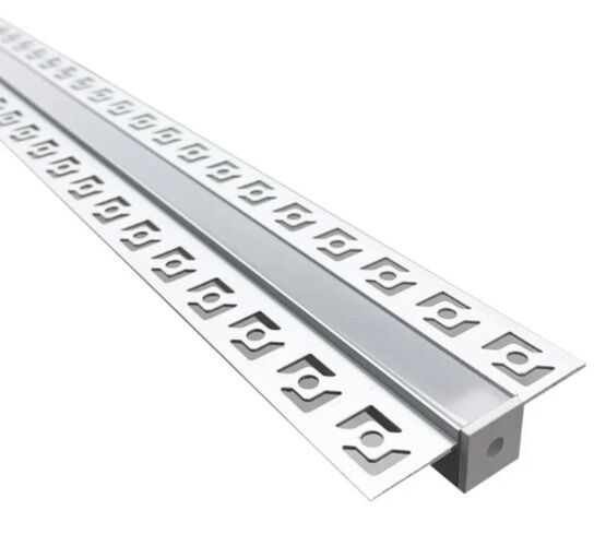  Profilé LED encastrable | Profilé aluminium pour ruban LED avec couvercle blanc opaque - Structures lumineuses