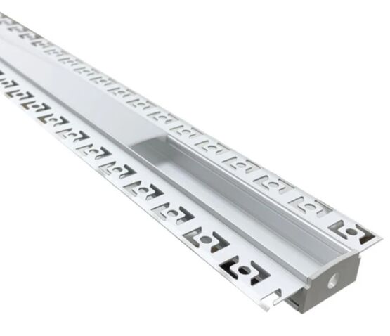  Profilé LED encastrable | Profilé aluminium pour ruban LED avec double diffuseur blanc opaque - Structures lumineuses