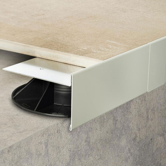 Profilé périmétrique pour planchers extérieurs surélevés | CERFIX PROTEC CPLV en aluminium laqué