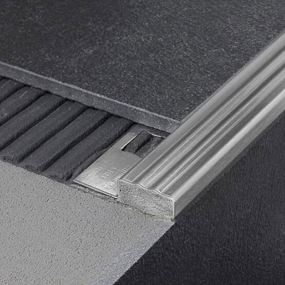 Profilé de nez de marche antidérapant | CERFIX PROSTEP SA-SB en aluminium avec insert PVC