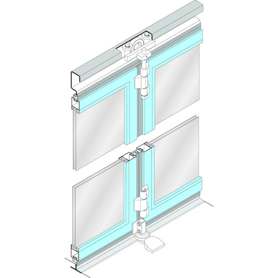 Profils pour porte extérieure coulissante ou accordéon de grandes dimensions | Porte accordéon et coulissante - produit présenté par JANSEN - DESCASYSTEM