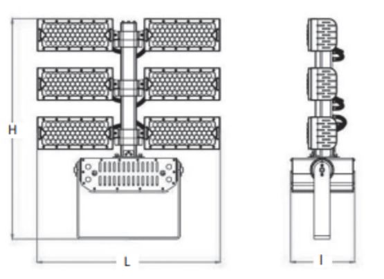 Projecteur fonctionnel LED pour éclairage grand espace extérieur | TRITAN 500 - ETI ECLAIRAGE