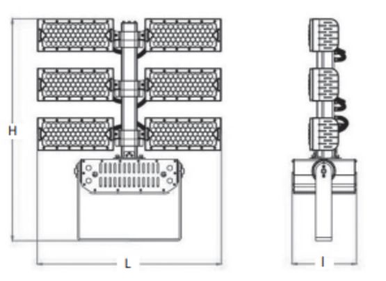  Projecteur fonctionnel LED pour éclairage grand espace extérieur | TRITAN 500 - ETI ECLAIRAGE