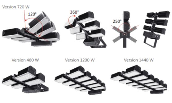 Projecteur fonctionnel LED pour éclairage grand espace extérieur | TRITAN 500 - Projecteurs