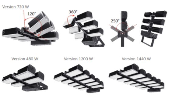  Projecteur fonctionnel LED pour éclairage grand espace extérieur | TRITAN 500 - Projecteurs