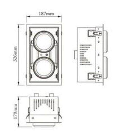  Projecteur LED COB 60W avec Driver LIFUD | GRILL Orientable - Projecteurs