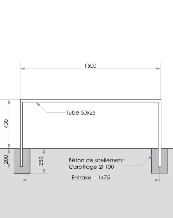  Protection basse de voirie | Epure Protection Basse Norm en acier thermolaqué - SEMCO