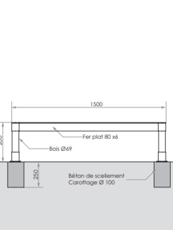  Protection basse de voirie | Protection Bios en bois et acier pour aménagements urbains - SEMCO