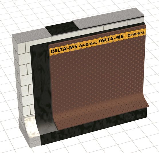 Protection De Soubassement En Sol Perméable | Delta-Ms - Doerken - Écrans  Delta