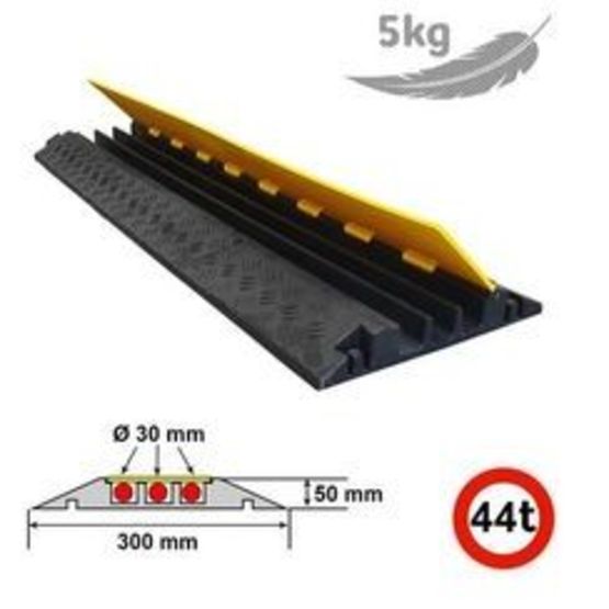  Protège câble modulaire 3 canaux diamètre 30 mm en polyuréthane et PE |  - EQUIPEMENTECH