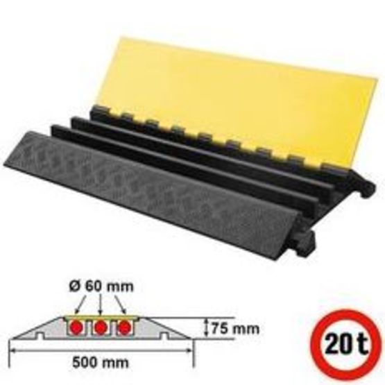  Protège câble modulaire 3 canaux diamètre 60 mm | PL20 Réf PC903 - EQUIPEMENTECH