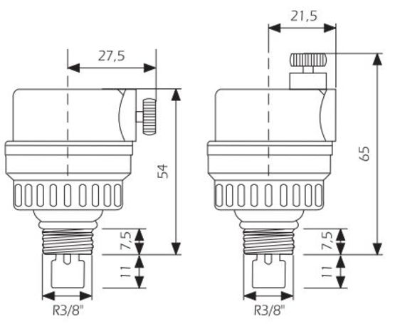  Purgeur d&#039;air en laiton pression maximale 10 bars | MINIVENT MV 10-R  - Régulateurs pour chauffage et climatisation