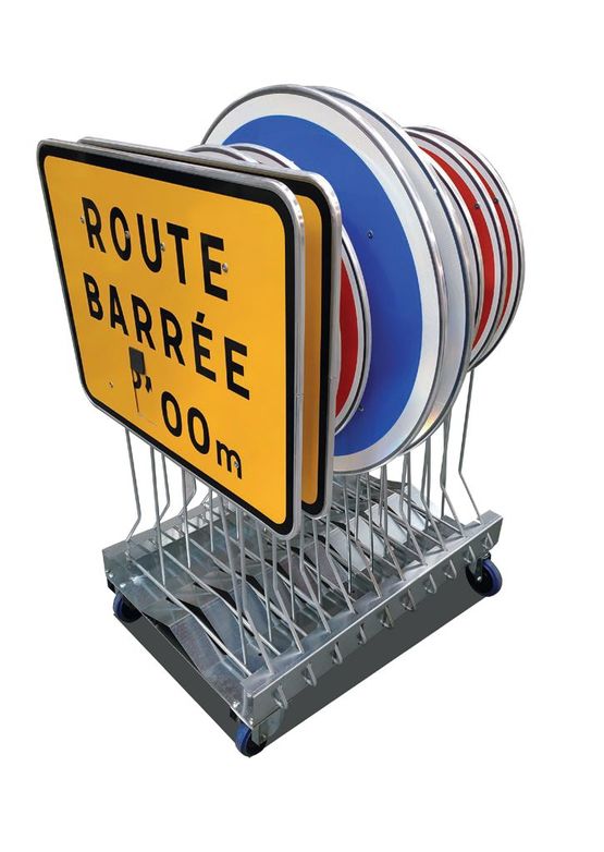 Rack pour le rangement des panneaux de signalisation routière | RACKIDIX - produit présenté par AXIMUM