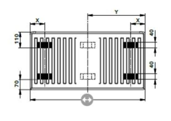  Radiateur avec panneaux en acier | REGGANE 3010 COMPACT - FINIMETAL