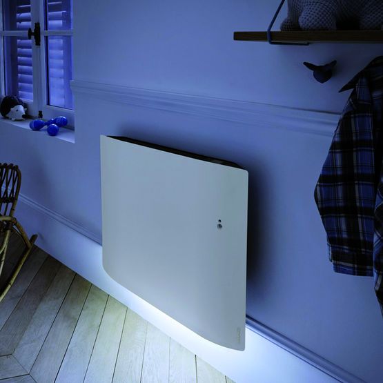 Radiateur connecté à chaleur douce avec rétro-éclairage | Divali Premium