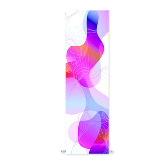 Radiateur design en acier à motif abstrait coloré | Kelvin