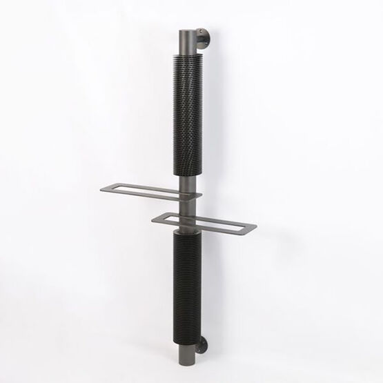 Radiateur sèche-serviettes à ailettes | VD4605 acier double tablette