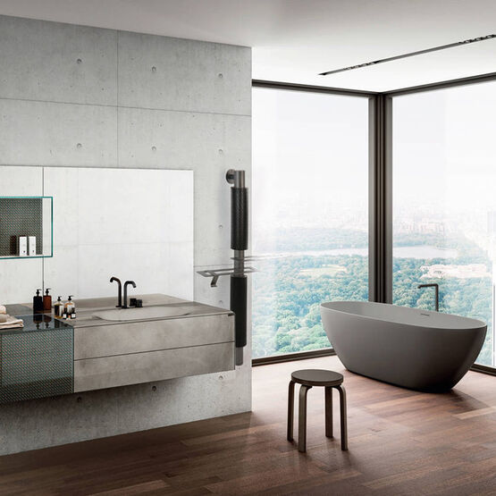  Radiateur sèche-serviettes à ailettes | VD4605 acier double tablette - VARELA DESIGN