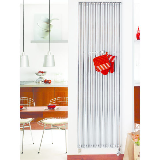 Radiateur vertical à tubes fins chromés | Kéva Chromé