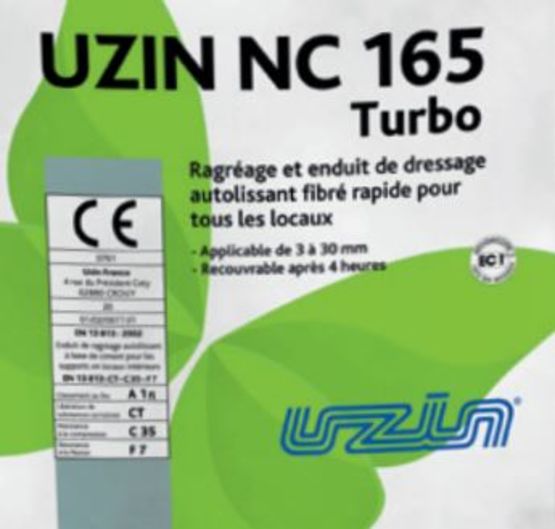  Ragréage auto-lissant fibré rapide à base de ciment  | UZIN NC 165 Turbo - UZIN