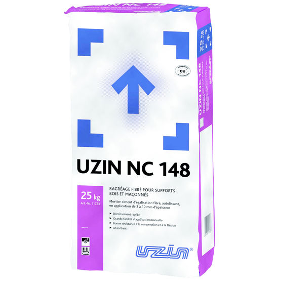 Ragréage fibré autolissant pour supports maçonnés | UZIN NC 148