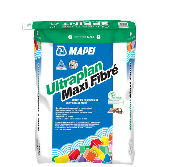  Ragréage fibre de forte épaisseur pour tous types de supports usuels | Ultraplan Maxi Fibré - MAPEI