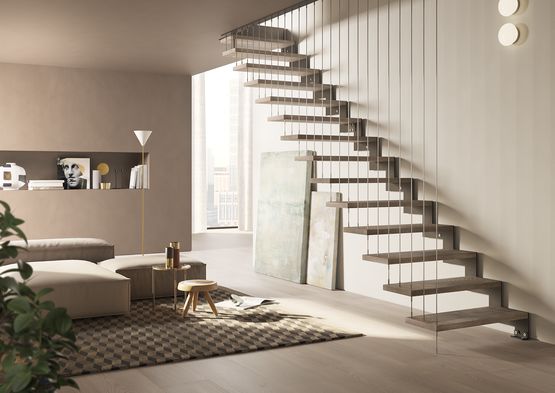 Rampe d’escalier en acier inox satiné | ARPA