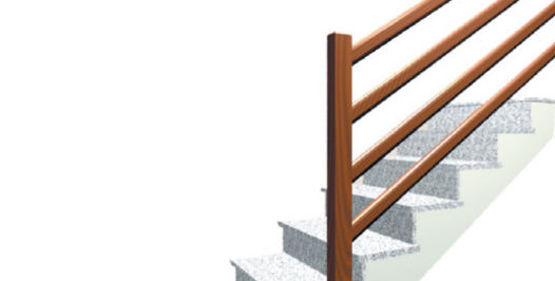 Rampe d’intérieur en bois pour escaliers en béton et modulaires | Transforma - produit présenté par RINTAL - VALEF