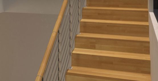  Rampe en acier pour escaliers intérieurs avec sécurité renforcée | Minimal Plus  - Escalier en métal