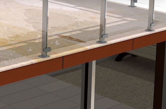  Rampe en aluminium et verre avec double système de fixation | Alumia Glass - Escalier en métal