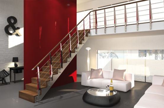 Rampe en Inox pour escaliers intérieurs de projets publics ou privés | Vela - produit présenté par RINTAL - VALEF