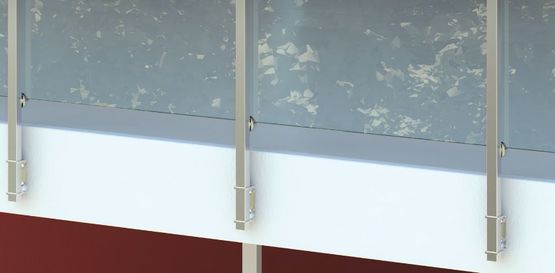  Rampe en verre et Inox pour installations en extérieur | Qube  - RINTAL - VALEF