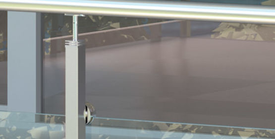 Rampe en verre et Inox pour installations en extérieur | Qube  - produit présenté par RINTAL - VALEF