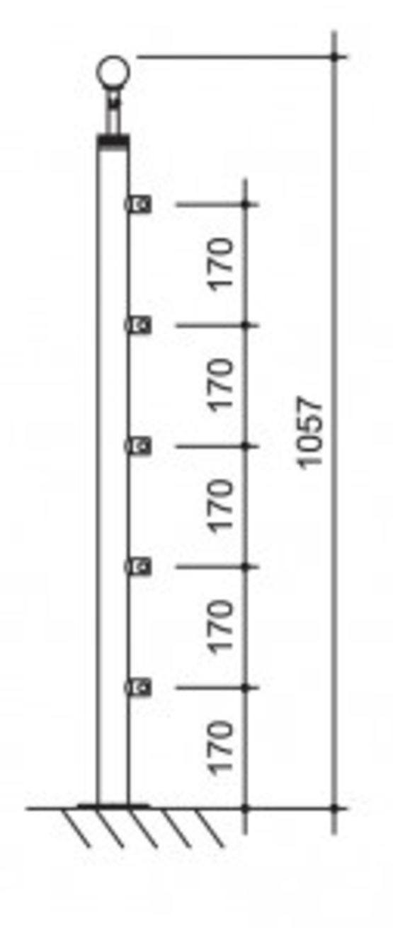  Rampe moderne avec lisses horizontales en Inox | Tube 33 - Escalier en métal