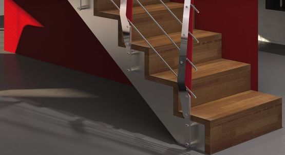  Rampe moderne en acier avec plusieurs variantes personnalisables pour intérieurs | Multiblade - Escalier en métal