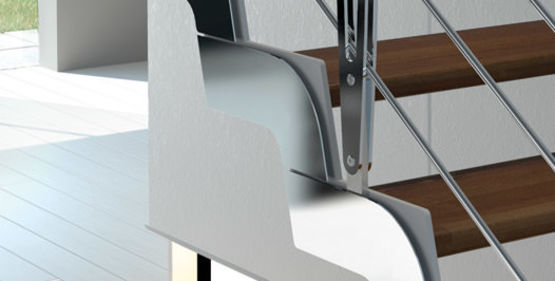  Rampe moderne en lames d’acier ovoïdes pour escaliers d’intérieur | Leaf  - Accessoire de sûreté