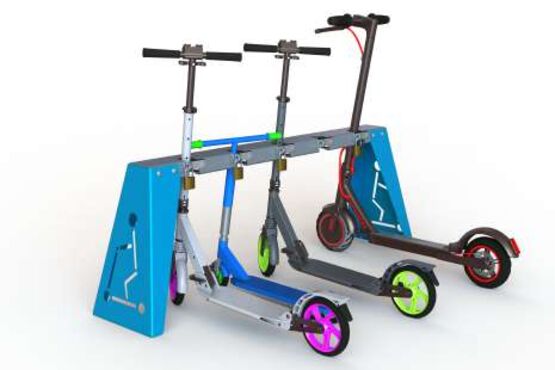 Range trottinettes | Range trottinettes Ecolor en acier écoconçu
