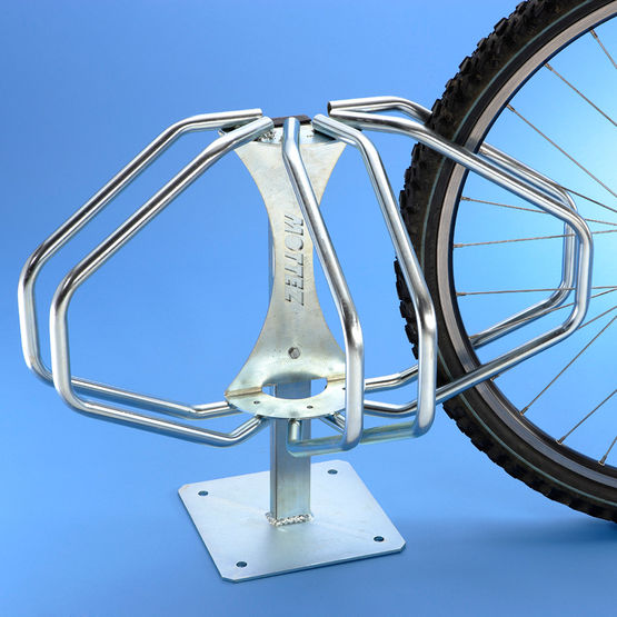  Range vélos Étoile 3 vélos - Fixation au sol - NORMEQUIP