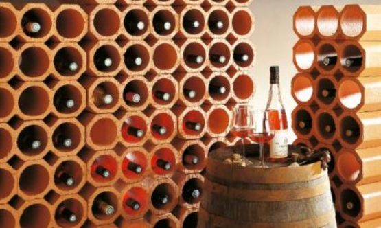 Casiers à bouteilles : Rangement en terre cuite triple module