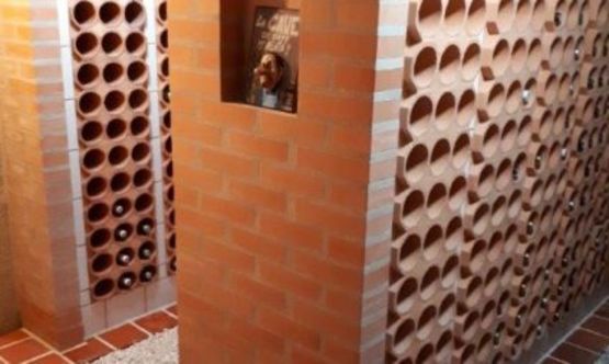 Casiers à bouteilles : Rangement en terre cuite triple module