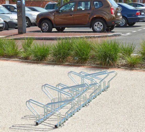  Râtelier 20 vélos au sol face-à-face - NORMEQUIP