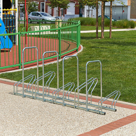  Râtelier 5 vélos côte à côte sur 2 niveaux - NORMEQUIP